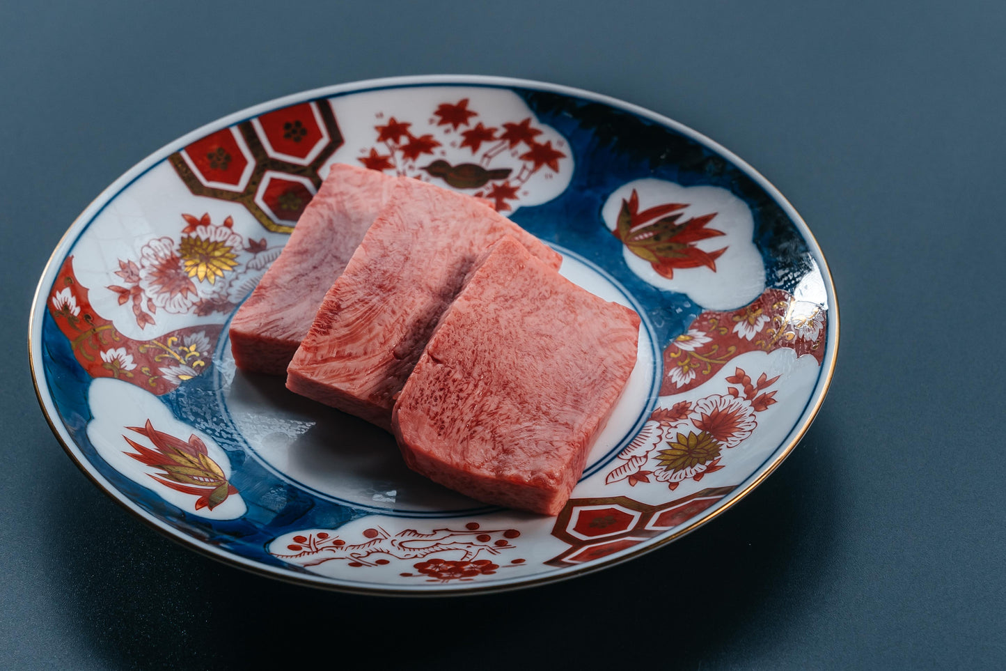 Full Blood Wagyu Ox Tongue thick slice close-up