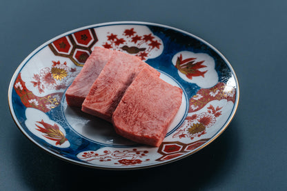 Full Blood Wagyu Ox Tongue thick slice close-up