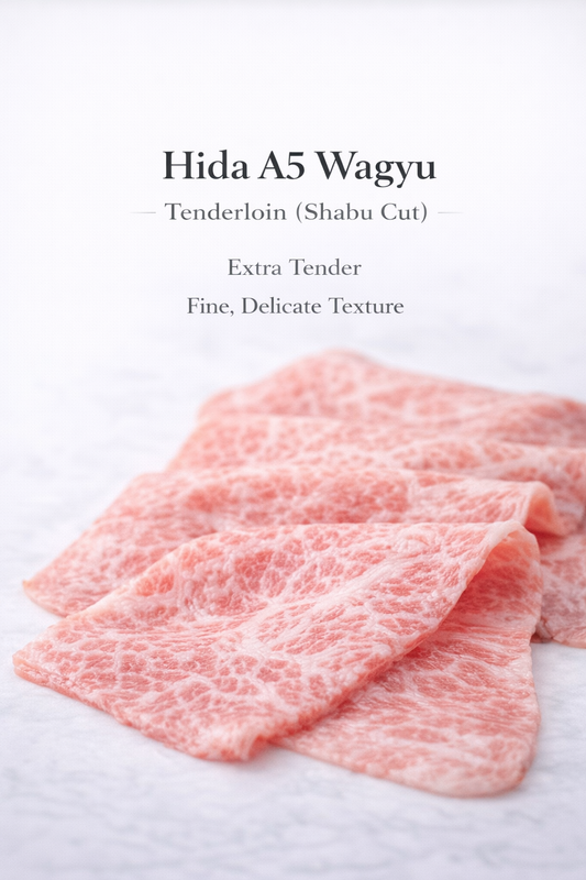 日本飛驒和牛A5 和牛牛柳芯 (火鍋薄切）Japanese Hida Wagyu A5 Tenderloin (Shabu Cut) 200g